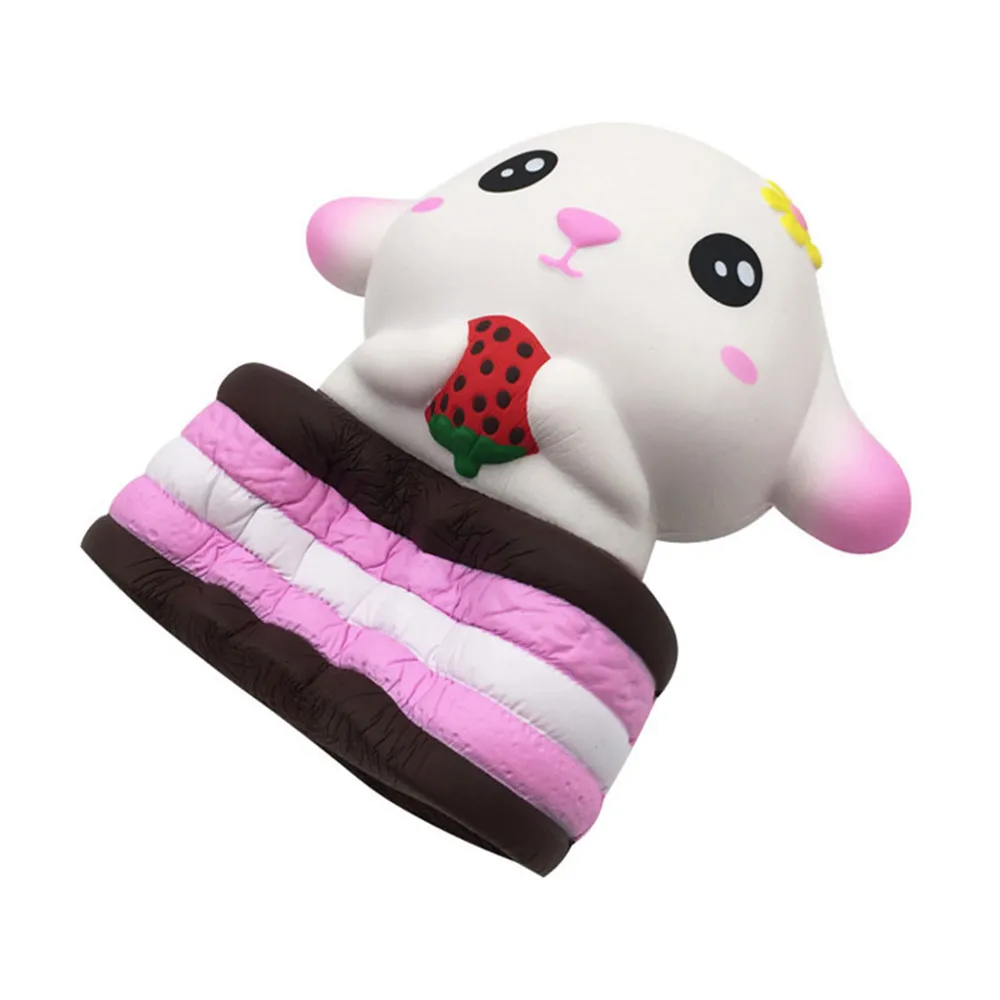 Сжимаемые кролик клубника торт супер медленно растет ароматическая игрушка для