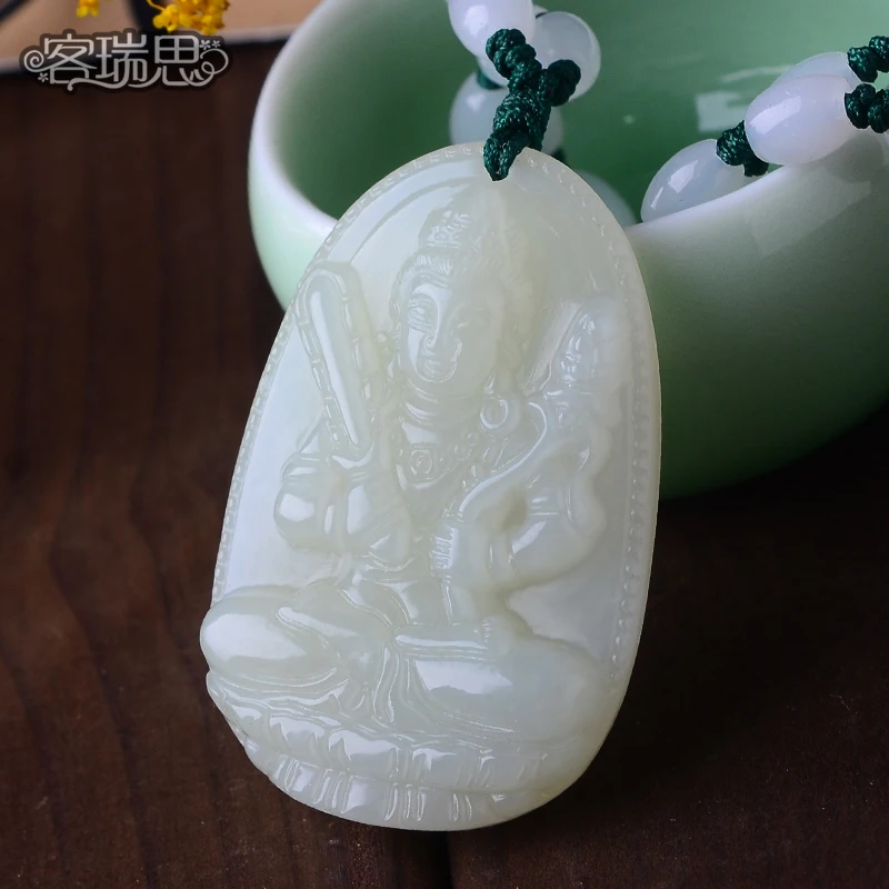 Доставка с подвеской в виде Будды из нефрита Тибета будхисаттвы быка тигра и