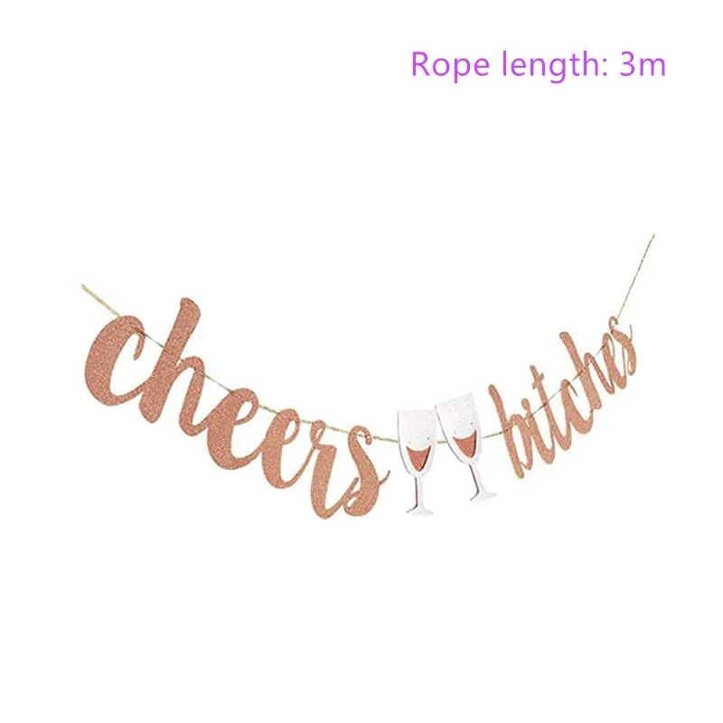 rose gold cheers 4 м модные настенные бумажные гирлянды со звездами на день рождения, свадьбу, баннер, растяжка, декор для невесты, для свадебной вечеринки, Вымпел, флажки из мешковины - Цвет: rose gold cheers