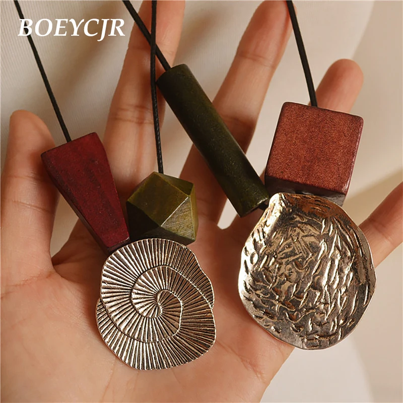 Винтажная цепочка BOEYCJR из сплава и искусственной веревки модные ювелирные
