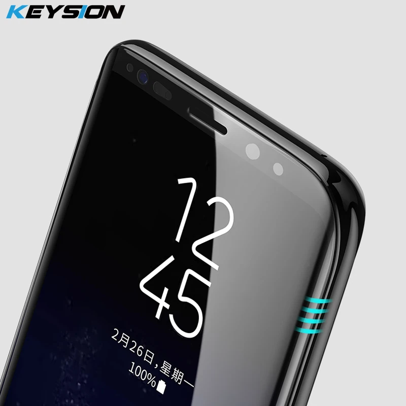 KEYSION 3D изогнутое полное покрытие закаленное стекло для Samsung Galaxy S9 Plus Защитная