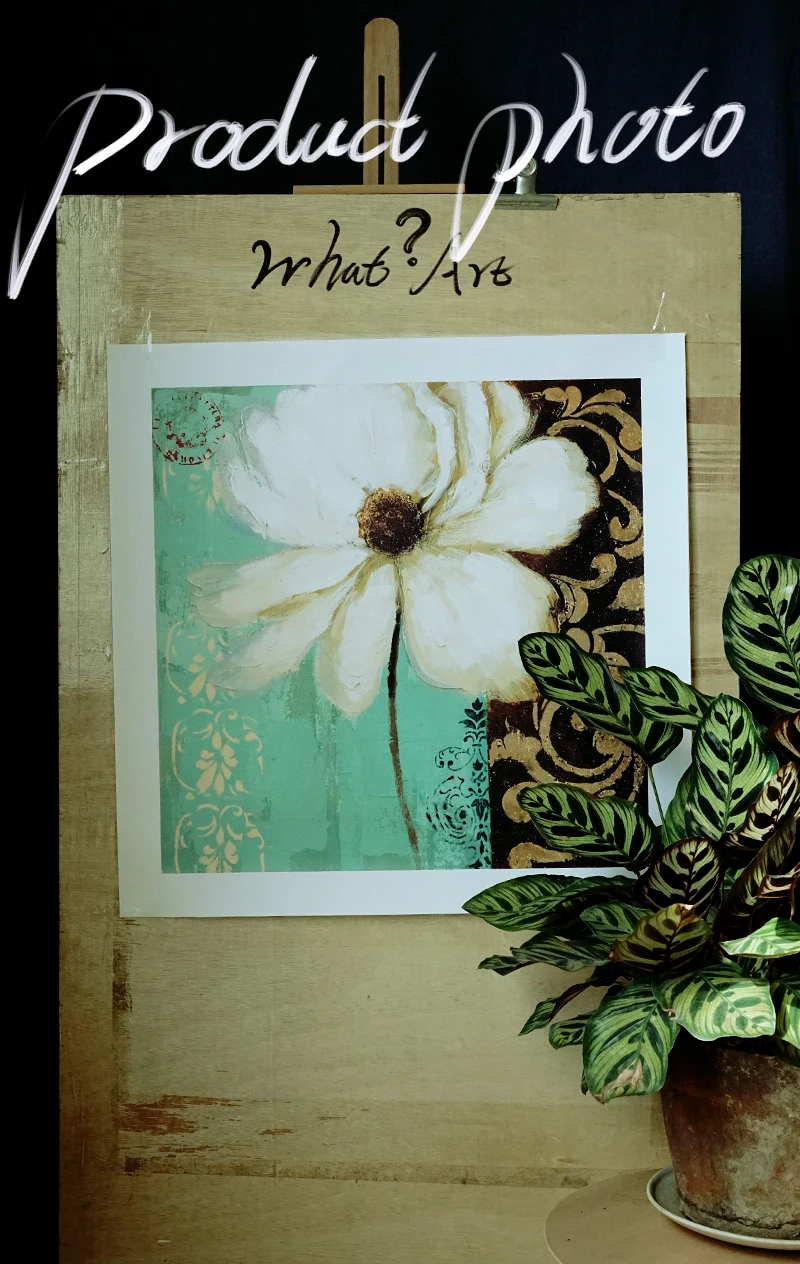 Изумрудно-зеленый и белый цветок Поппи картина холст печать домашний декор