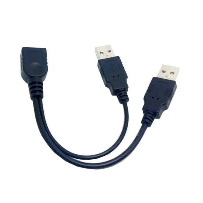 Двойной 2 порта USB 0 данных + Мощность A папа к женскому Y сплиттер Кабель-адаптер