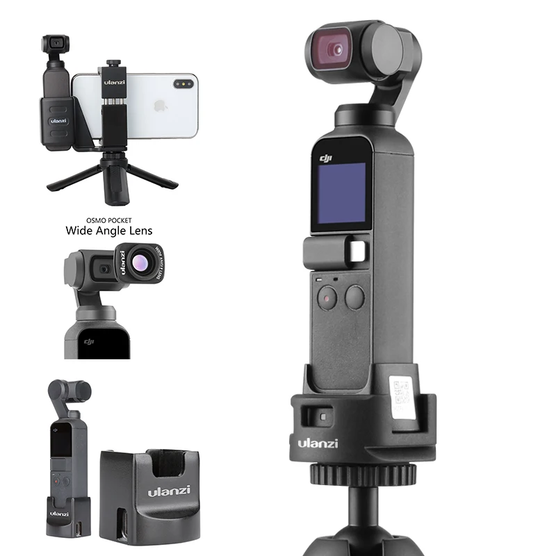 DJI OSMO карманные аксессуары-Штатив Адаптер база для Wifi модуля телефона фиксированный держатель широкоугольный объектив для Osmo Карманный карданный
