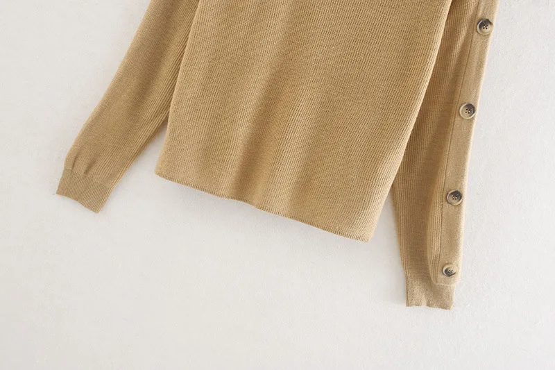 

2019 Autumn and Winter New Round Leader Button Button Pullover Sweater Women Casaco Feminino Modis Pullover