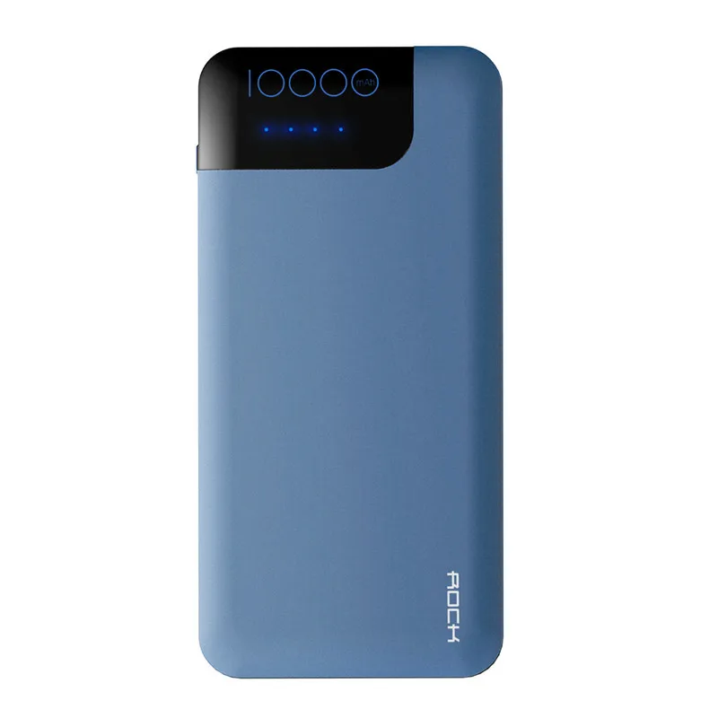 Blue ROCK Quick Charge power Bank 10000mAh 5 V/9 V/12 V Smart QC 3,0 power bank с цифровым дисплеем типа C портативный внешний аккумулятор - Цвет: Blue