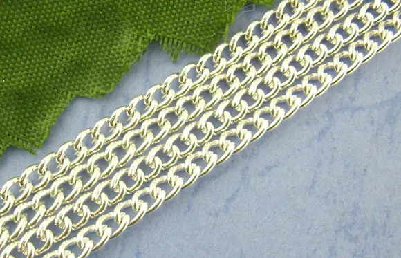 2x3mm-10m серебряный шар железные цепочки из бисера женское ожерелье браслет-цепочка
