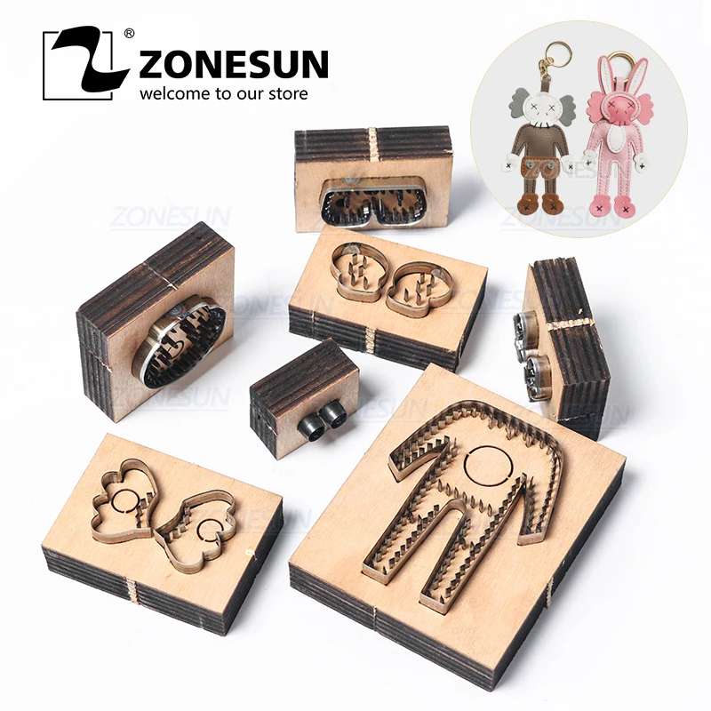 ZONESUN изготовленный по индивидуальному заказу высечка для кожи кольцо ключей