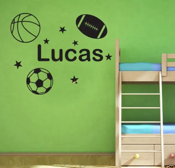 Крутые персонализированные имена для мальчиков и баскетбола футбола