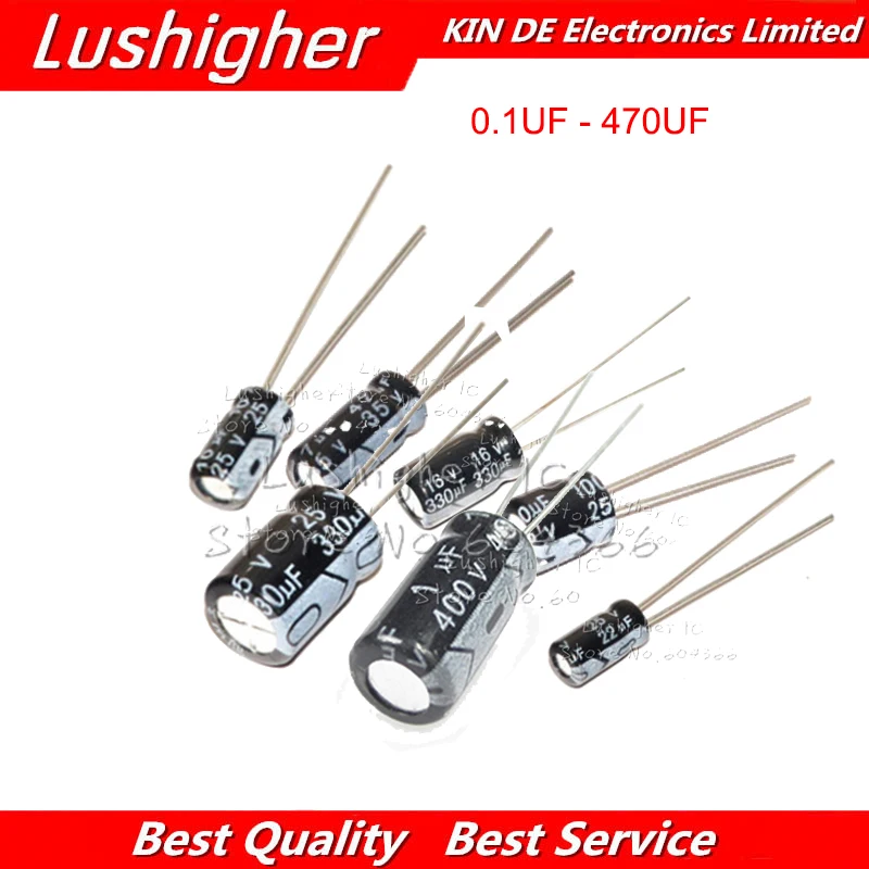 50 шт. 50V10UF 5*7 мм 0 1 470 мкФ 10 с алюминиевой крышкой 50В алюминиевая крышка 25В 330 33 22 47 16V