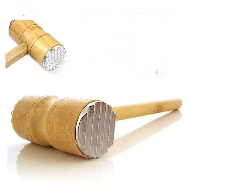 1 шт. деревянный металлический молоток для мяса Tenderizer Говядина стейка свинина