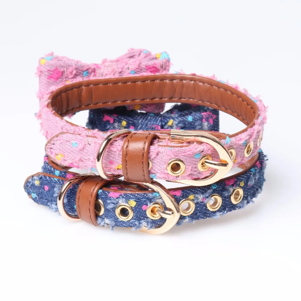 Маленьких собак ошейники с милым бантом Животные аксессуары для домашних