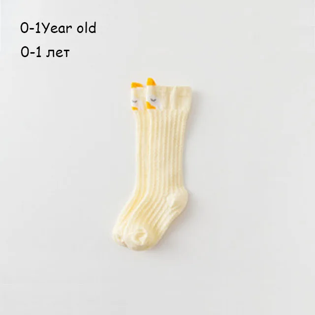 Mesh yellow S От 2 до 4 лет летние сетчатые хлопчатобумажные носки для маленьких девочек, длинные носки с бантом Детские хлопковые смешанные Гольфы зимние носки для девочек - Цвет: Mesh yellow S