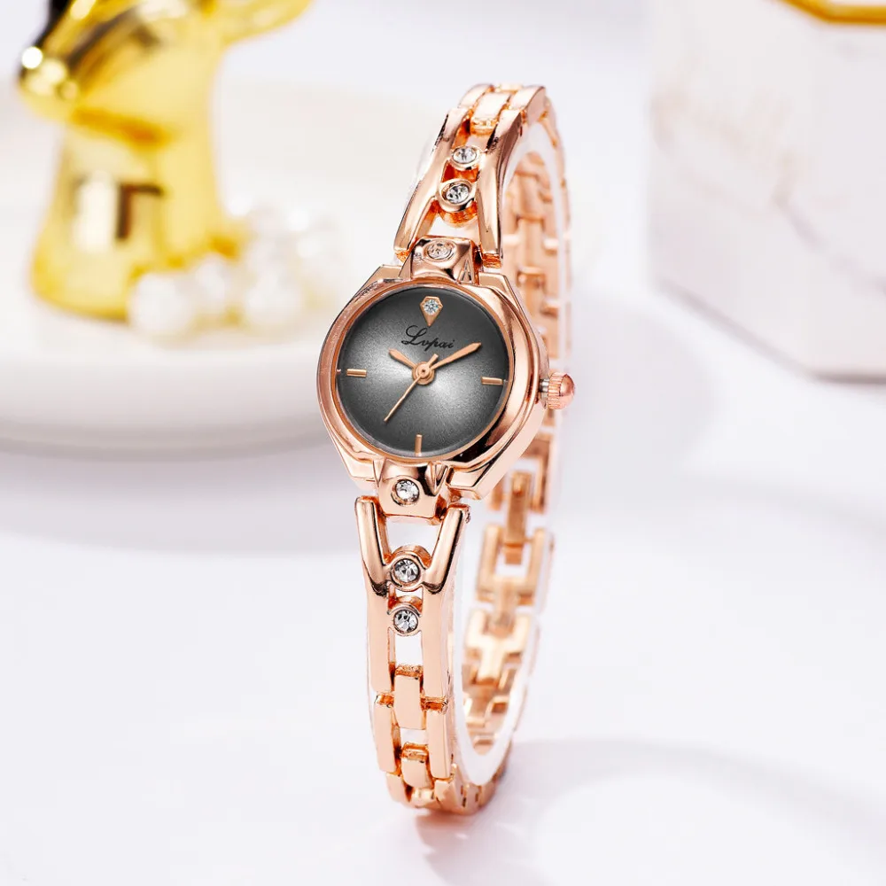 Часы женские кварцевые Роскошные со стальным ремешком и бриллиантами | Наручные