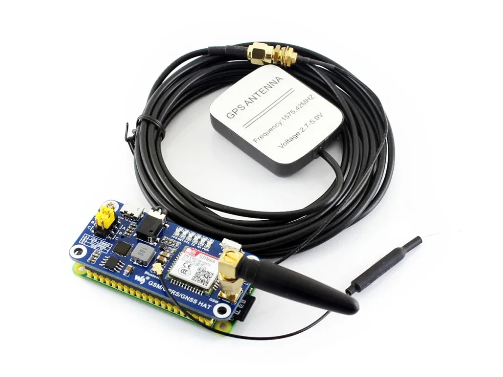 Низкая мощность SIM868 GSM GPRS GNSS Bluetooth 3,0 шляпа для Raspberry Pi 2B/3B/Zero W Поддержка SMS Телефонный звонок CP2102 UART отладка