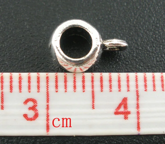 DoreenBeads Гладкие бусины серебристого цвета 9x4 мм фурнитура 100 шт. (B03273) | Украшения и