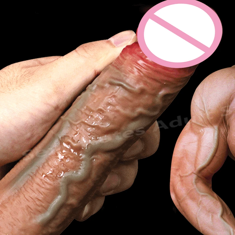 Суперреалистичный мягкий Телескопический Искусственный Пенис с подогревом