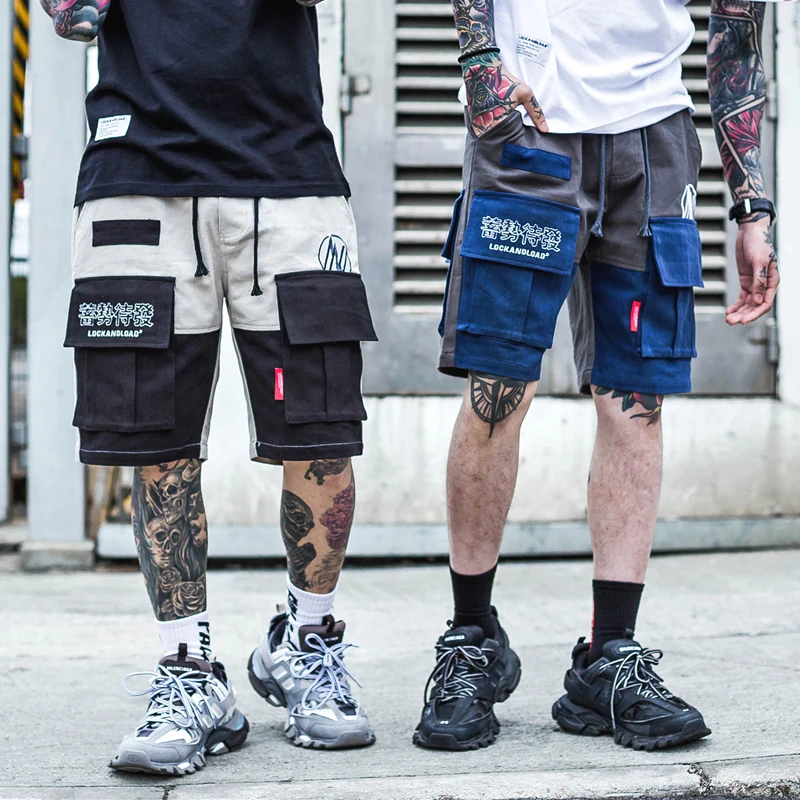 Лето 2019 г. хип хоп Брюки Карго короткие мужские Harajuku шорты для бега уличная Tatical