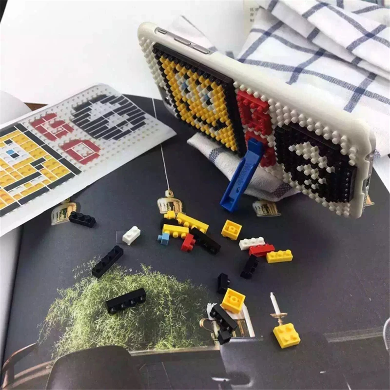 Aoweziic DIY чехол для iPhone7 6 S 8 Plus модный Legos блоки кирпичный мультфильм 7 P X XS MAX XR