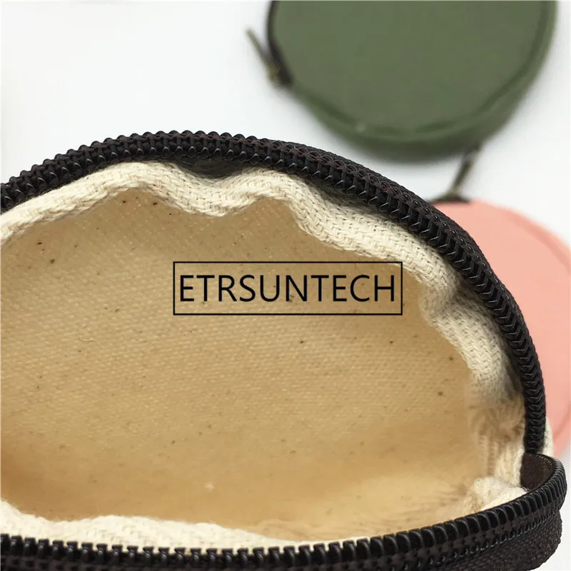 Пустые круглые холщовые мешочки на молнии 50 шт./лот хлопковые косметички сумки