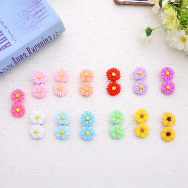 10 шт. милые Мультяшные маргаритки Акриловые зажимы для волос девушки заколки BB