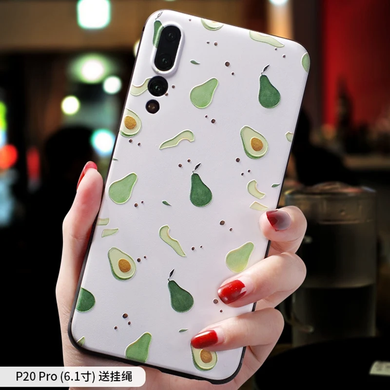 Милый мультяшный чехол с тиснением авокадо персик для huawei P30 PRO, P20 PRO, MATE 20 PRO 20 X, P10 PLUS чехол P30PRO P20PRO MATE20X - Цвет: 13 P20PRO