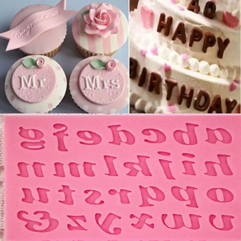 

ANGRLY Letters Shaped Sugar Paste Silicone Cake Russian Alphabet Cake Mold Fondant Cake Molds Soap Chocolate Baking Cake