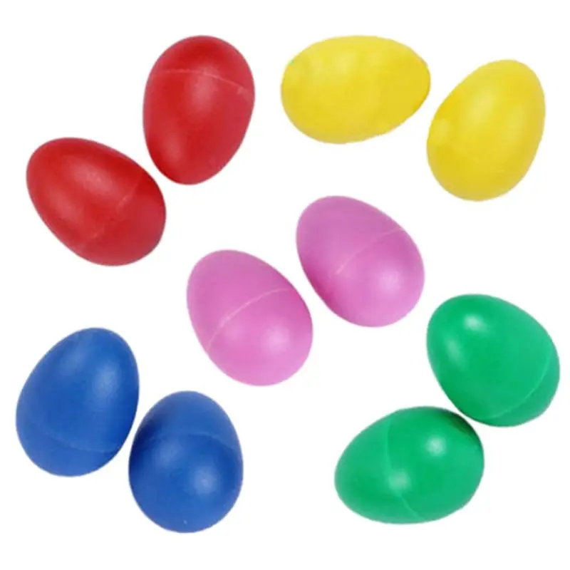 Multicolor 10 шт Пластиковый ударный музыкальный инструмент игрушки Маракас яйцо шейкеры - Цвет: Multicolor