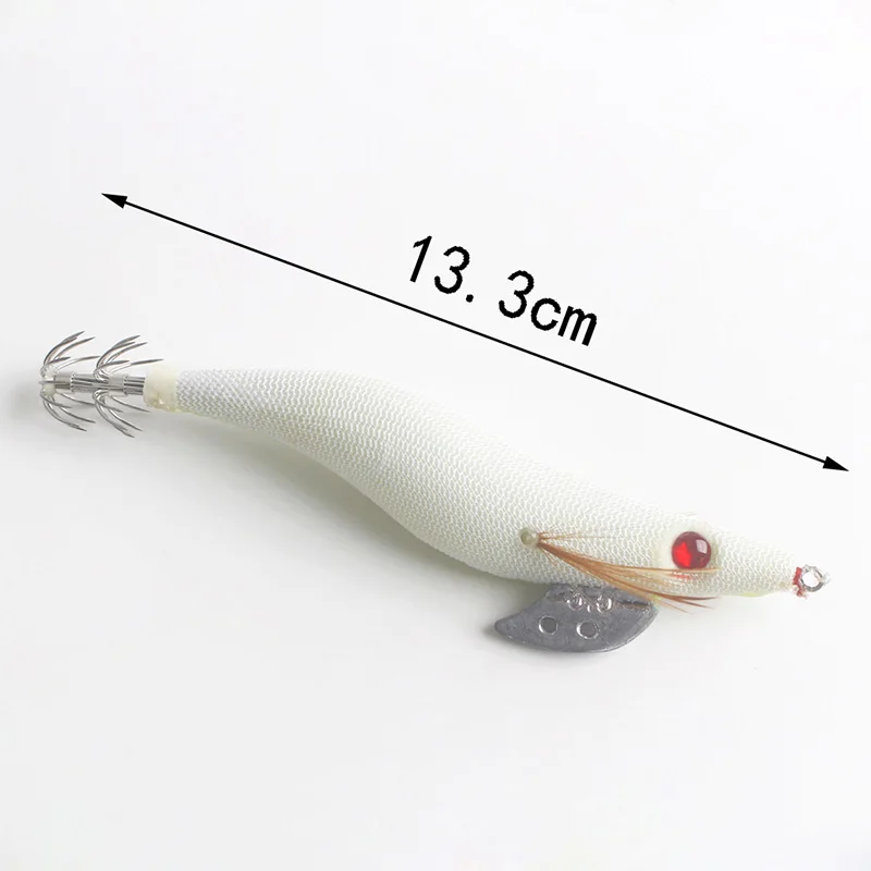 1 шт. световой белого дерева наживка для рыбалки &quotкреветка&quot двойные слои