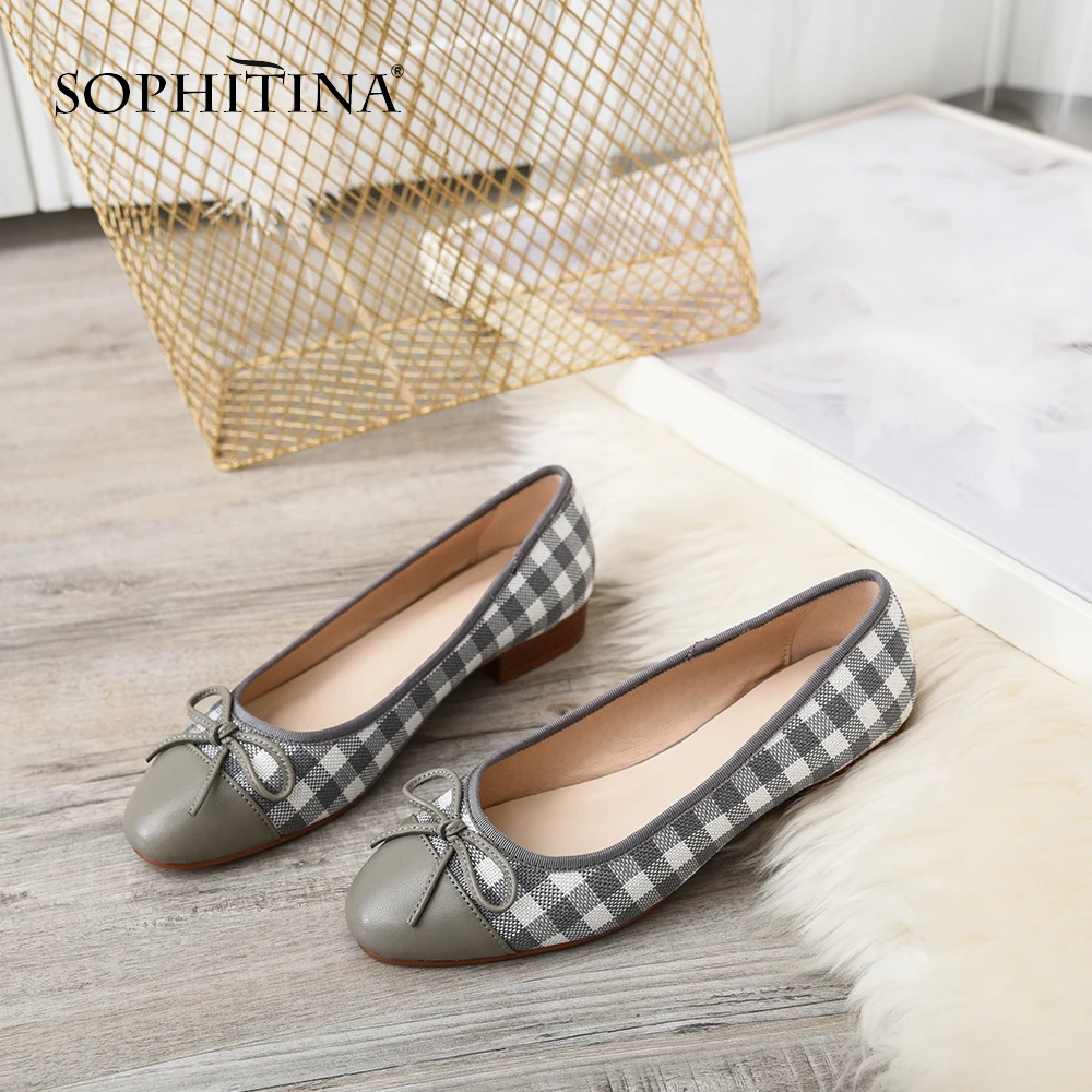 SOPHITINA/новые модные туфли из натуральной кожи на плоской подошве Повседневная