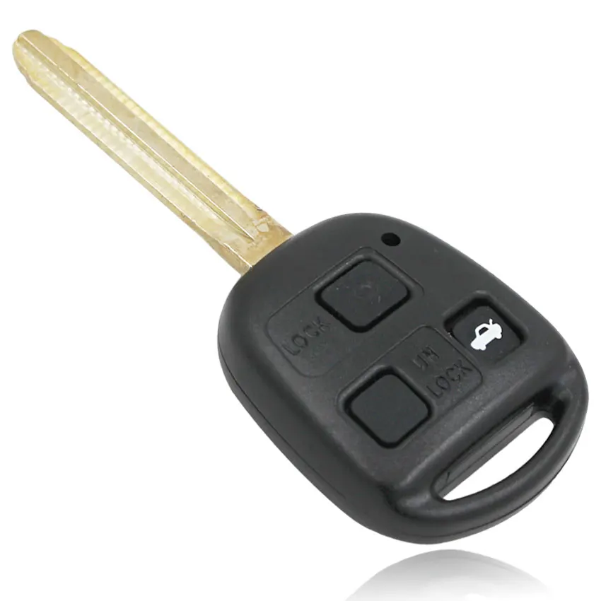 Remote Key Case Fob for TOYOTA Prado Tarago Camry Corolla 3 BUTTON key shell With Pad | Автомобили и мотоциклы