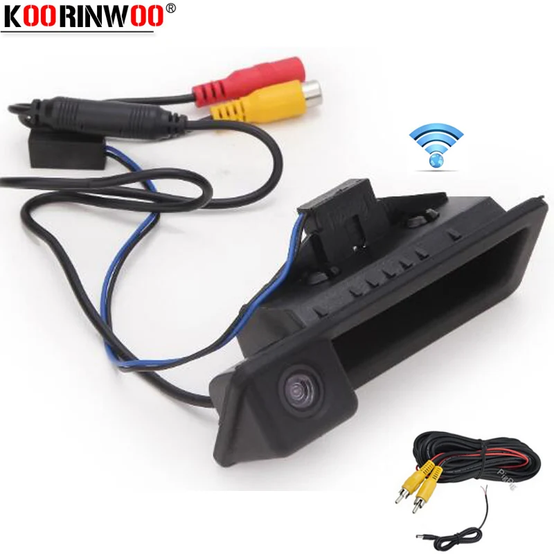 Koorinwoo Wireless Car Trunk Handle Rear View Camera Reverse Parking for BMW E60 E61 E70 E71 E72 E82 E88 E84 E90 E91 E92 E93 X5 |