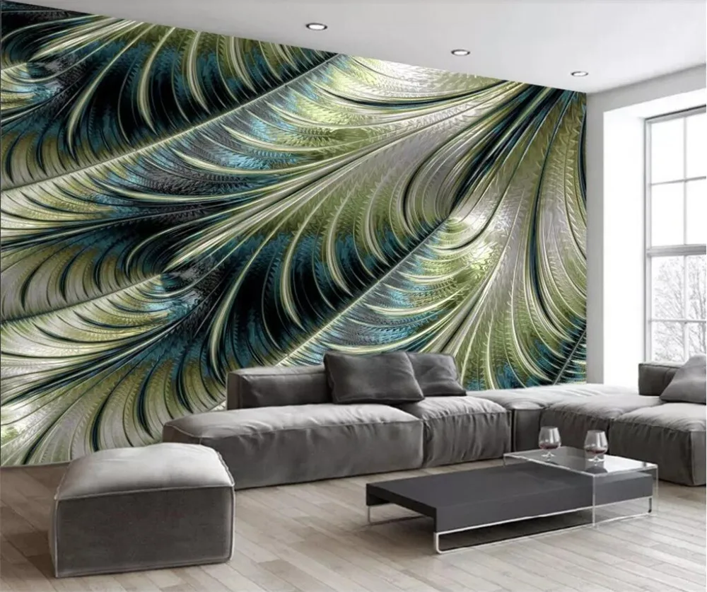 

beibehang Custom wallpapers 3d photo murals fresco modern feather coconut trees backdrop wall decorative painting 3d wallpaper