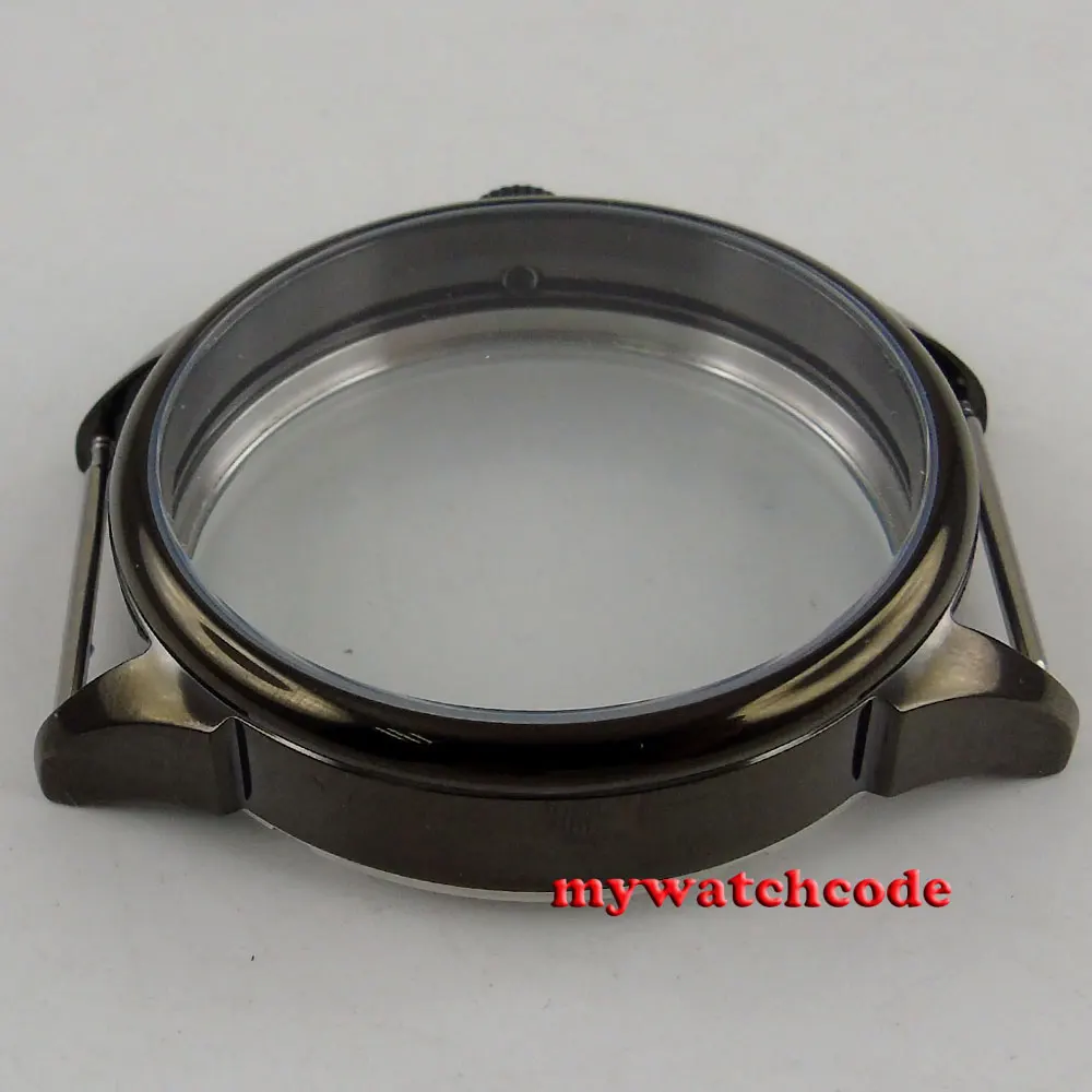 42 мм часы 316L нержавеющая сталь черный PVD чехол fit ETA 6498 6497 механизм C138|movement|movement watch |