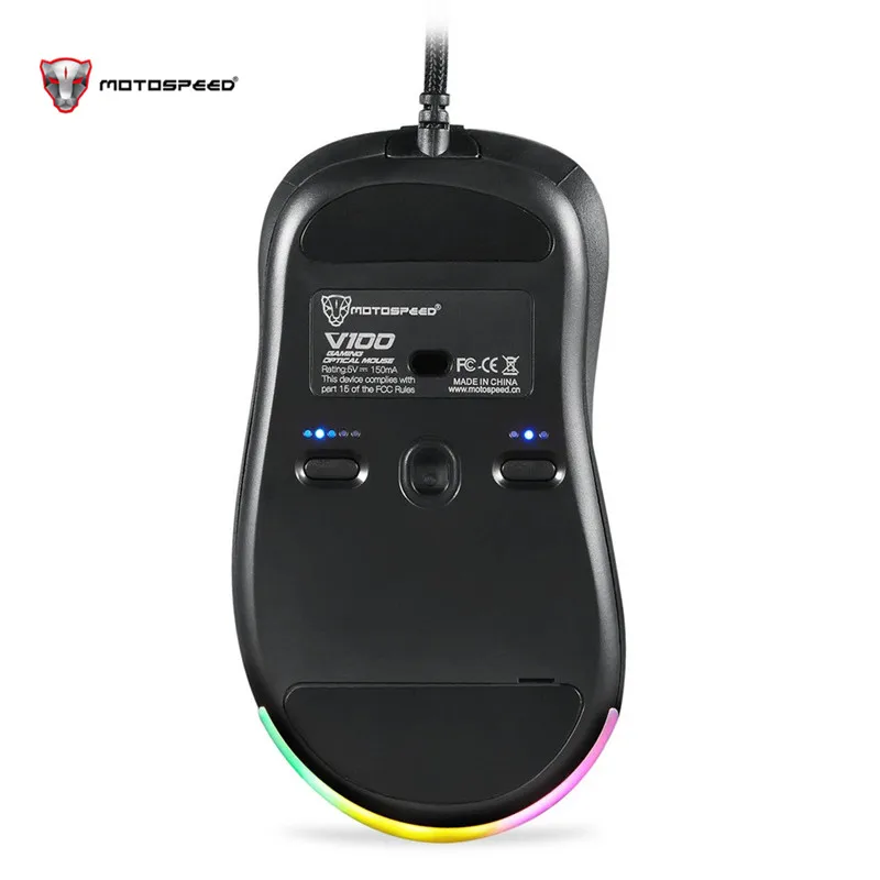 MOTOSPEED V100 двойной двигатель RGB игровой Мышь оригинальный PAW3327 инфракрасный свет |