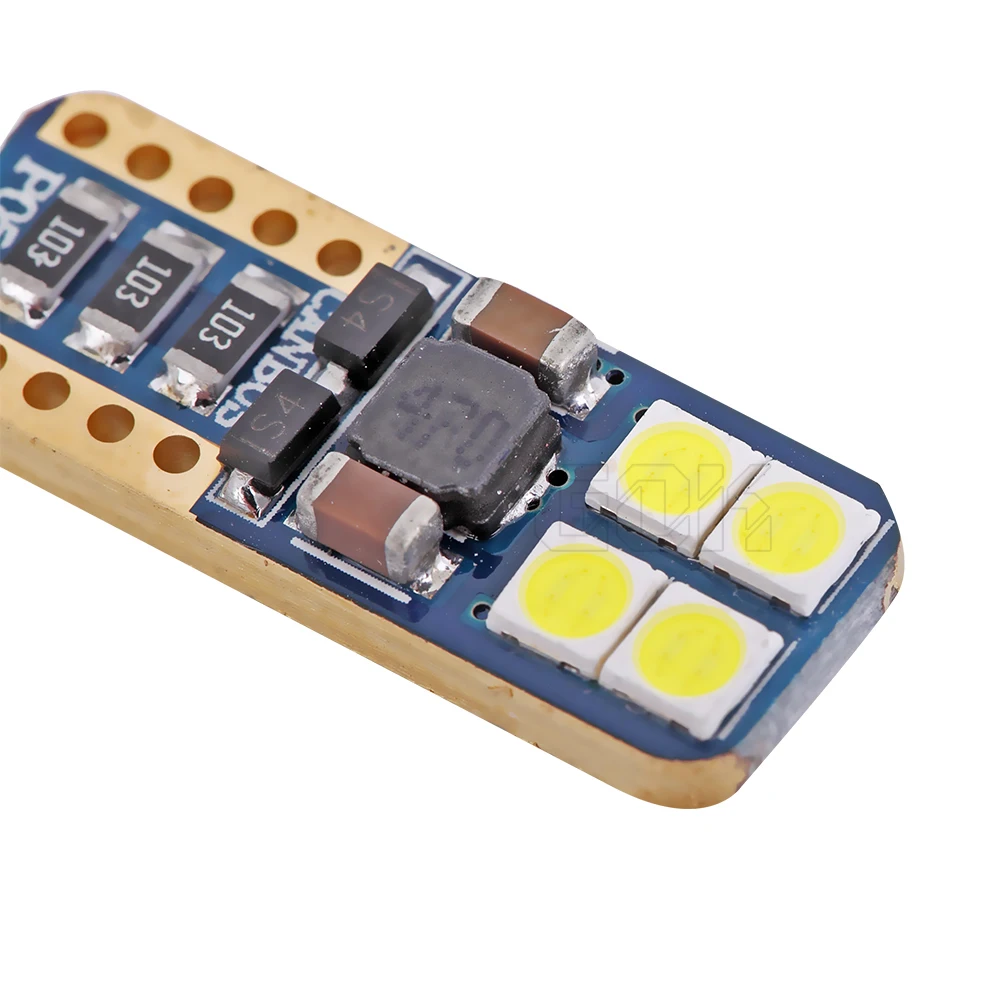 1 шт. автомобильный светодиод T10 8SMD 3030 СВЕТОДИОД canbus белый габаритный фонарь без