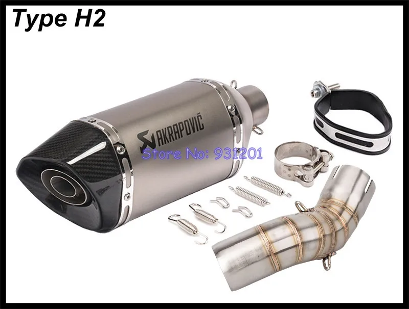 Выхлопная труба для мотоцикла Kawasaki Z900 2017 2018 2019 Akrapovic из углеродного волокна
