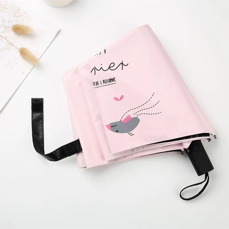 Folding umbrella Cute cartoon mouse UV protection Sun Three-folding Umbrella for women | Дом и сад