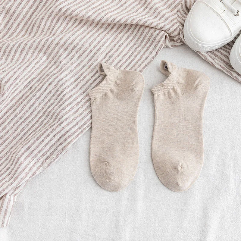 5 Kawaii Embroidered Expression Women Socks Happy Fashion Ankle Funny Socks Women Cotton Summer 1 Pair Candy Color - Цвет: 5