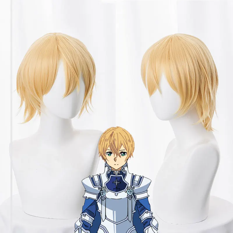 Парик для косплея из аниме Sword Art Online Alicization SAO Eugeo короткие пушистые парики +