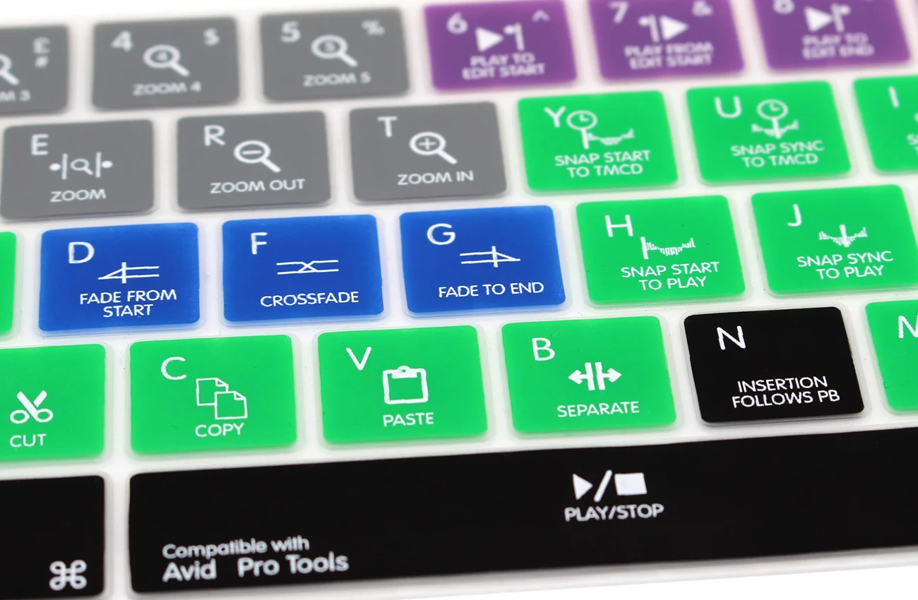 Инструменты Avid Pro горячая клавиша силиконовый чехол для клавиатуры Macbook 13 дюймов