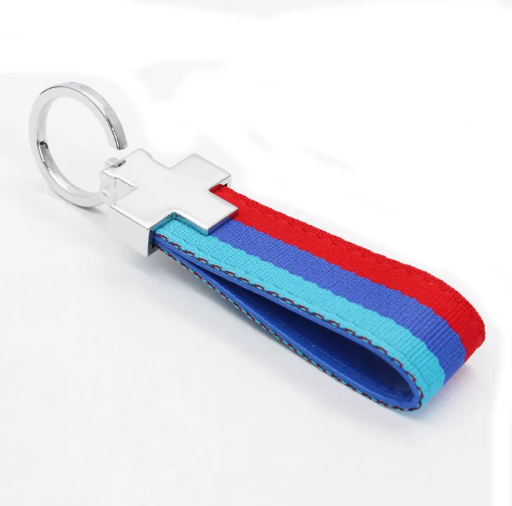 Новинка 2016 брелок для автомобильных ключей кольцо M \ полоса нейлоновый ремешок с