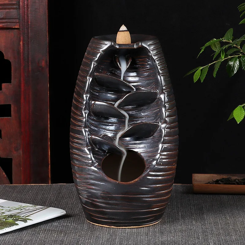 Backflow Ceramic Incense Burnerd Smoke Water Fall Down Mountain Handicraft Incense Censer Holder Home Decoration - Цвет: 1pcs
