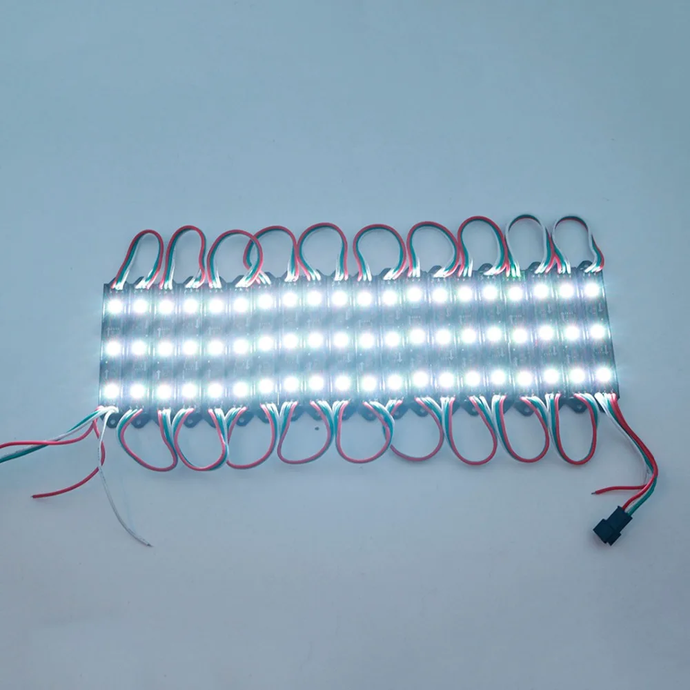 DC 12 В 20 шт. Светодиодный модуль WS2811 DMX 3 светодиодный SMD5050 RGB Водонепроницаемый светодиодный пиксель цифровой свет Матрица черный/белый доска IL0