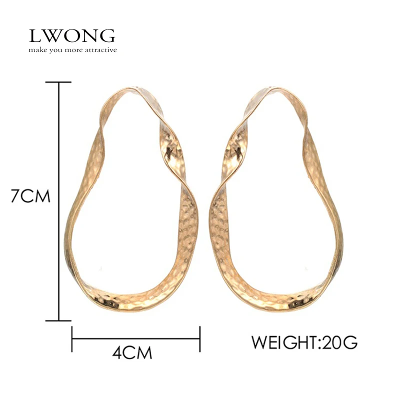 Модные серьги кольца LWONG 2017 для женщин бижутерия большие крупные серьги|hoop earrings for