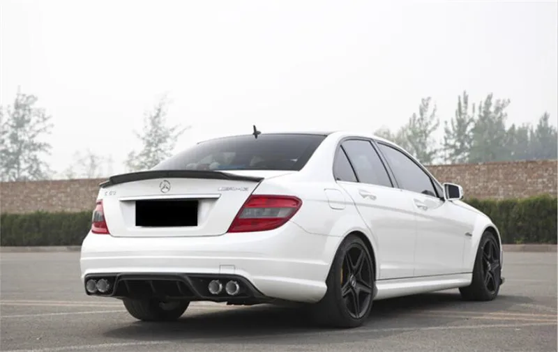 Спойлер из углеродного волокна для Mercedes Benz C Class W204 C63 C180 C200 C230 C260 C300 2007- Высокое качество Спойлеры заднего крыла