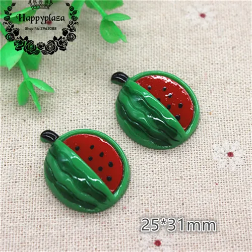 watermelton 10pcs 10 шт. милые новые различные фрукты из смолы имитация миниатюрный еда искусство Flatback Кабошон DIY ремесло украшения - Цвет: watermelton 10pcs