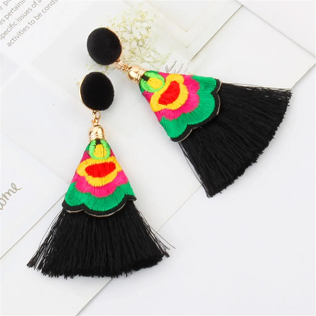 Женские серьги с длинными кисточками Ювелирные украшения 2019 | Украшения и