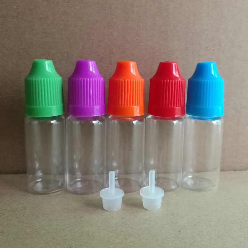 

Прозрачные многоразовые бутылки 10 мл PET с защитой от детей и длинным тонким наконечником, пустая бутылочка для капель для лака для ногтей, 50 ...