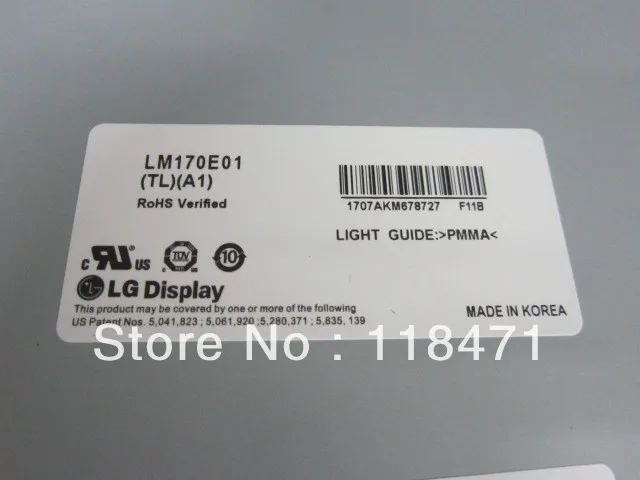 Оригинал + Класс LM170E01-TLA1 LM170E01 TLA1 17 дюймов ЖК-дисплей Панель для LG один год гарантии